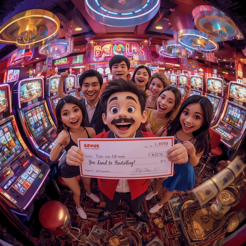 bonus dans les mains d'un homme au Grand Mondial Casino